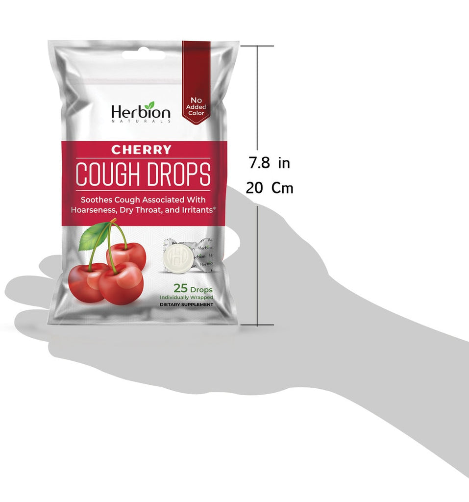 Herbion Naturals | Cough Drops with Natural Cherry Flavor - 25 Drops