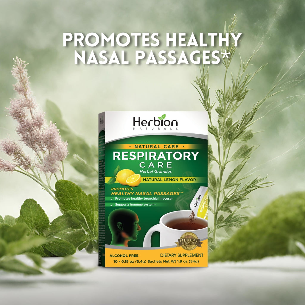 Herbion Naturals | Respiratory Care Herbal Granules with Natural Lemon Flavor – 10 Ct