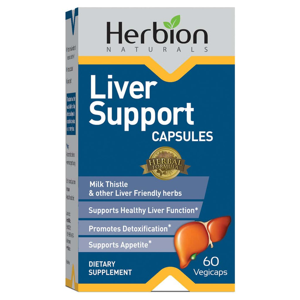 Herbion Naturals | Liver Support Herbal Blend with Milk Thistle - 60 Vegicaps