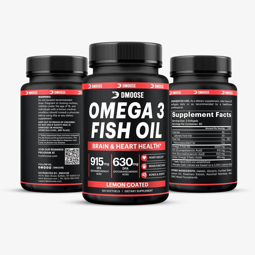 DMoose | Omega 3 Fish Oil - 120 Count