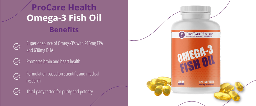Procare Health | Omega-3 Fish Oil | 3,000mg | Softgel - 120 Count