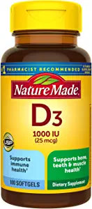 Nature Made | Vitamin D3 1000IU (25mcg) - 100 Softgels