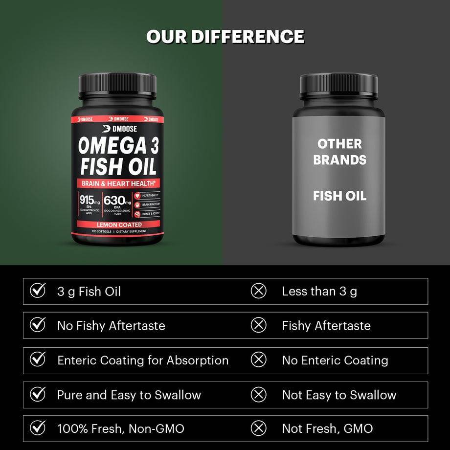 DMoose | Omega 3 Fish Oil - 120 Count