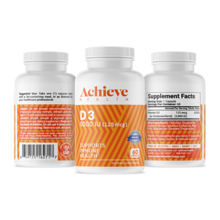 Achieve Health | Vitamin D3 - 60 Count