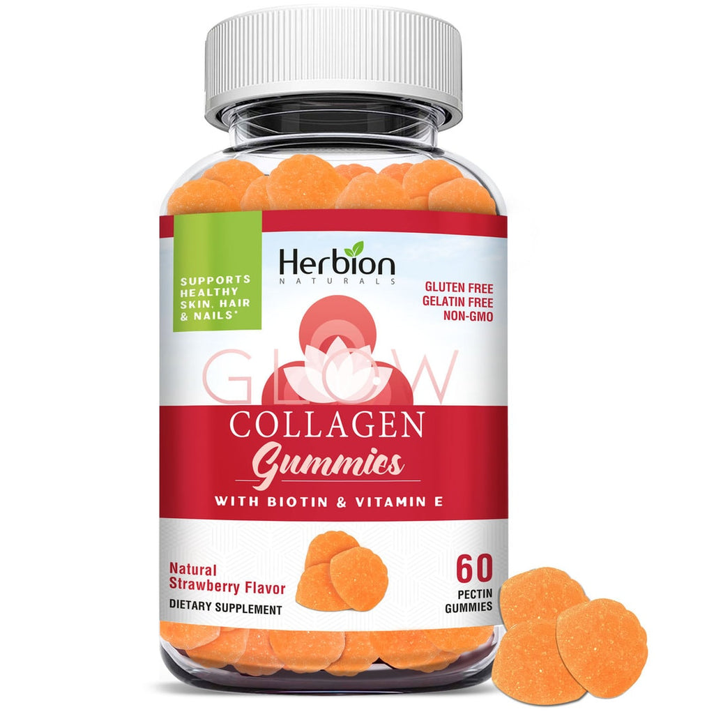 Herbion Naturals | Collagen Gummies with Biotin & Vitamin E - 60 Pectin Gummies