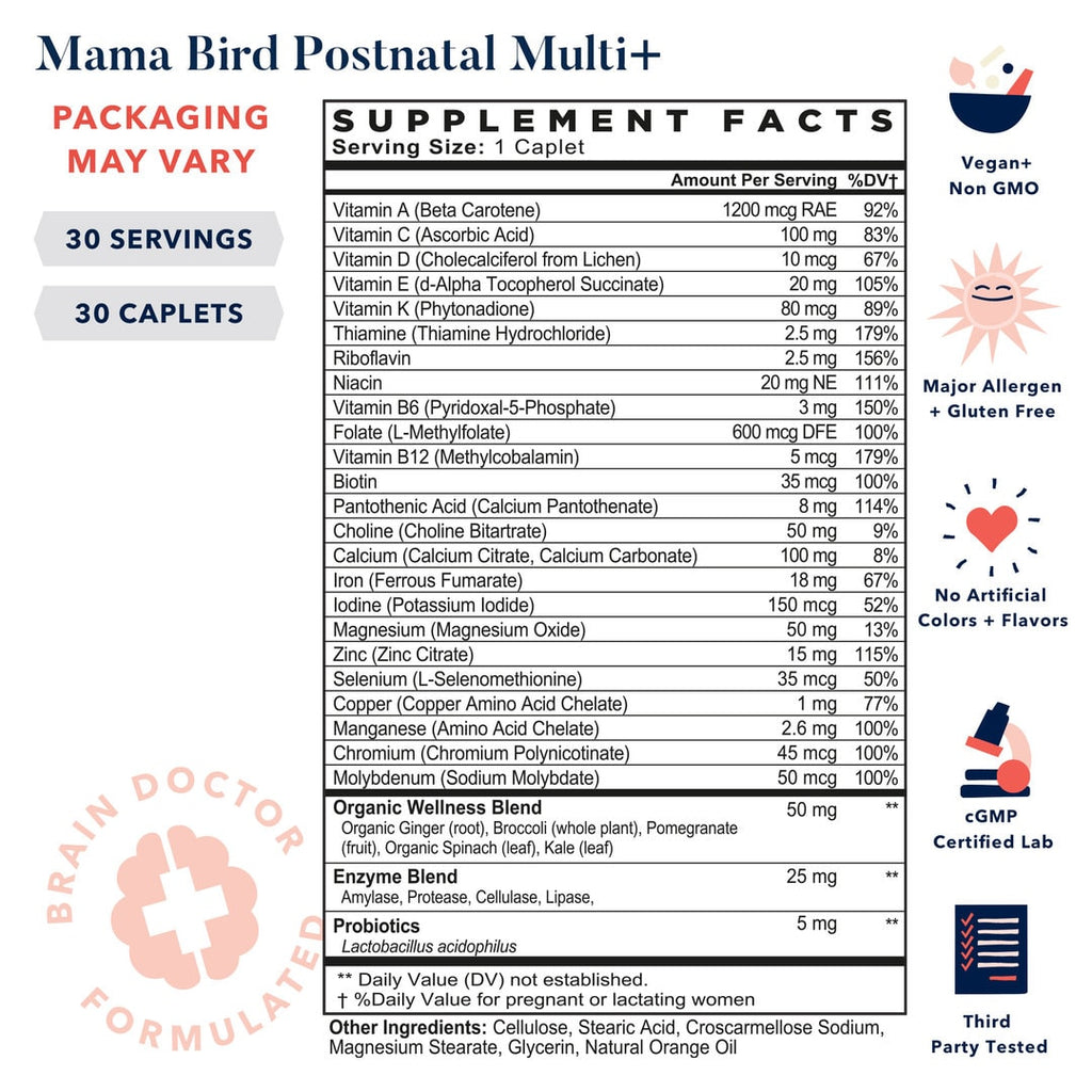 Best Nest | Mama Bird® Postnatal Multi+ - 30 Count