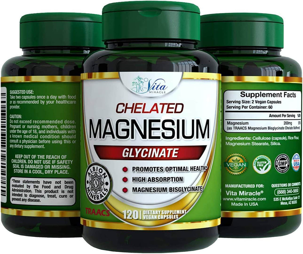 Vita Miracle | Magnesium Glycinate - 120 Count
