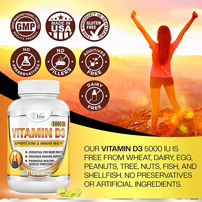 Vita Miracle | Vitamin D3 5000IU - 180 Count