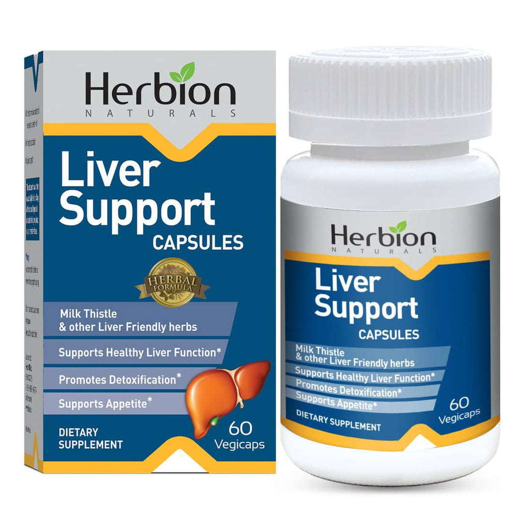 Herbion Naturals | Liver Support Herbal Blend with Milk Thistle - 60 Vegicaps