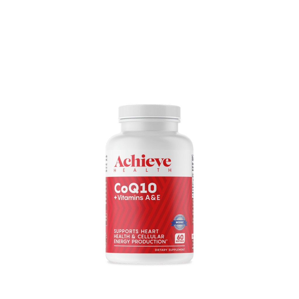 Achieve Health | CoQ10 + Vitamins A & E - 60 Count