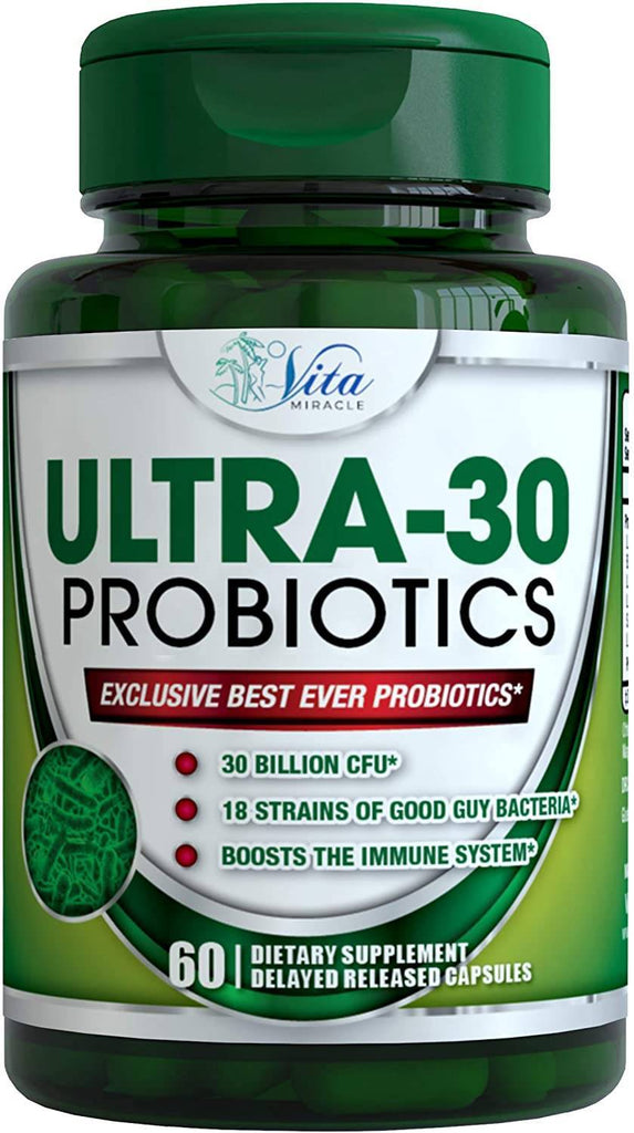 Vita Miracle | Ultra-30 Probiotics - 60 Count