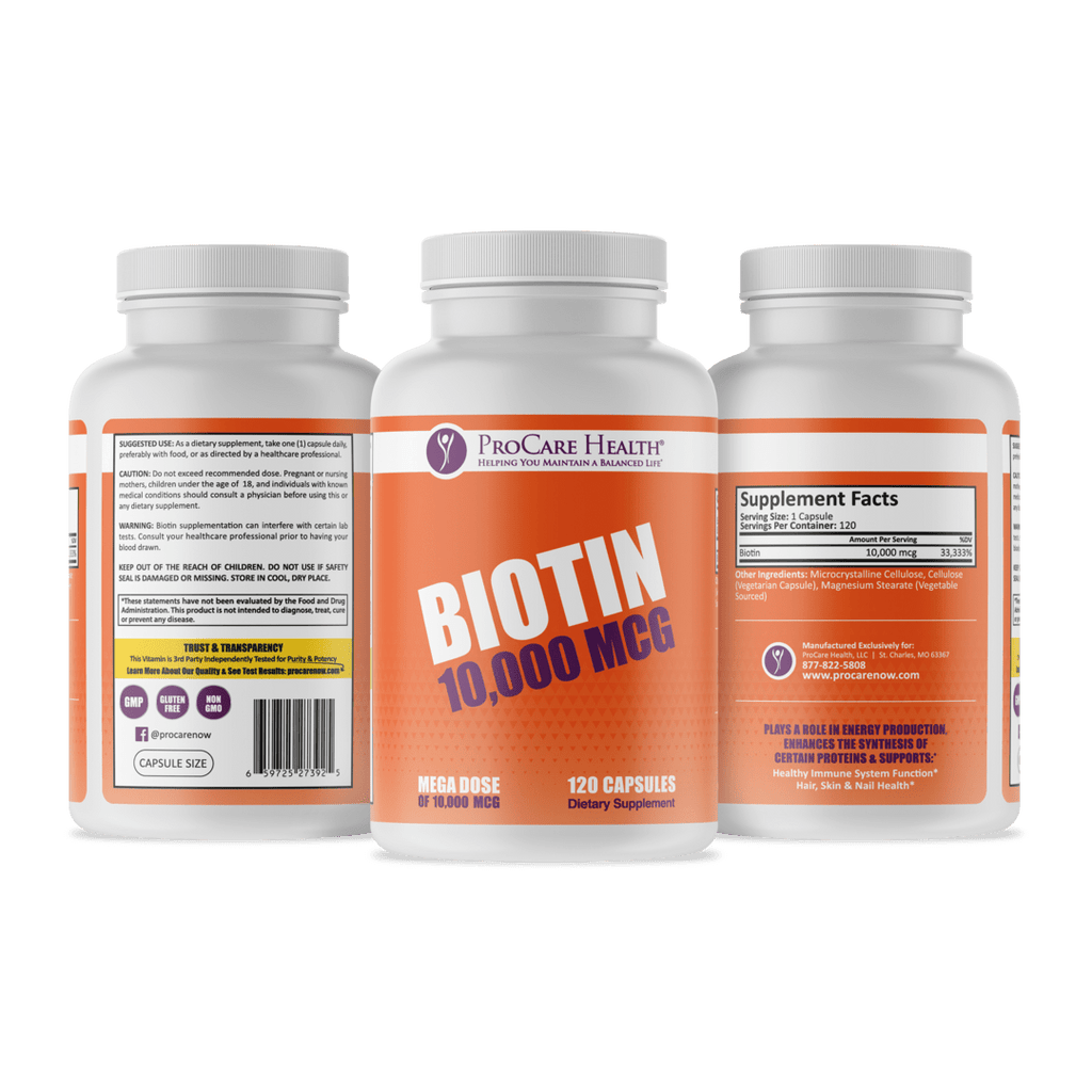 ProCare Health | Biotin | 10,000mcg - 120 Count