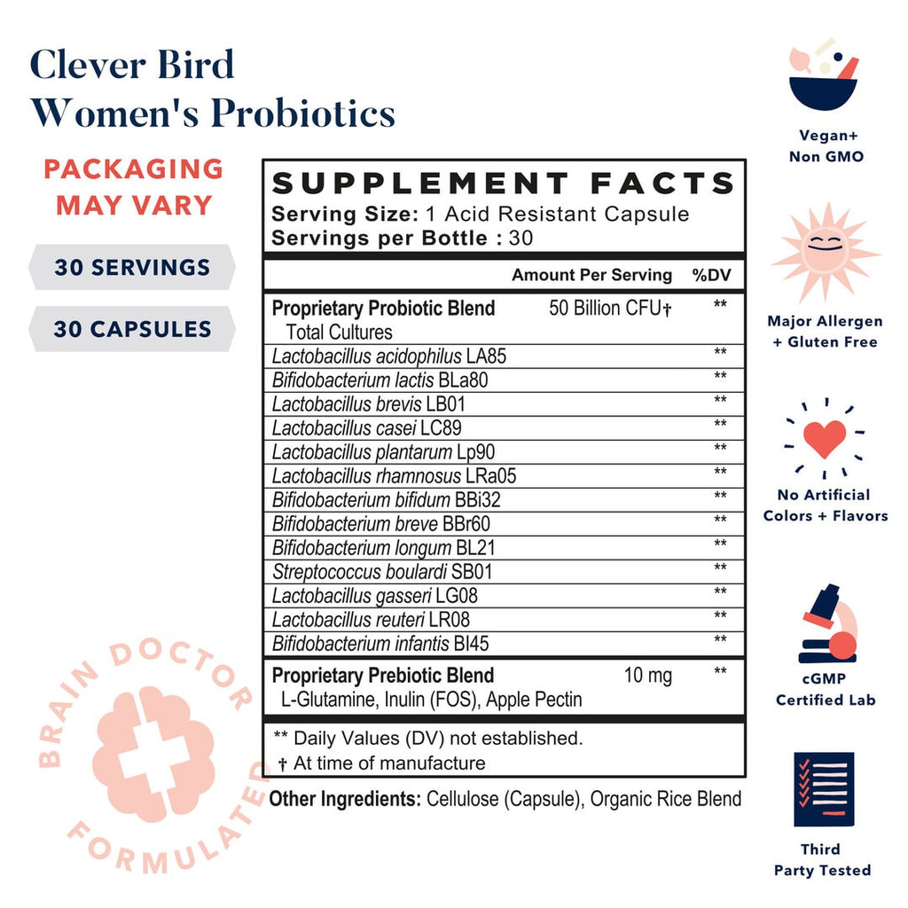 Best Nest | Clever Bird Women’s Probiotics - 30 Count