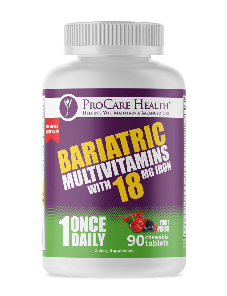 ProCare Health | Bariatric Multivitamin | Chewable | 18mg l Fruit Punch - 90 Count