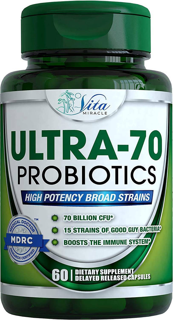 Vita Miracle | Ultra-70 Probiotics - 60 Count