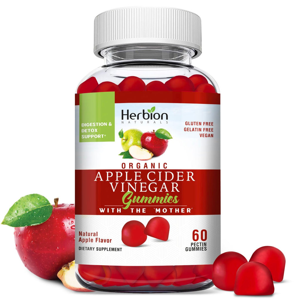 Herbion Naturals | Organic Apple Cider Vinegar Gummies w/ The Mother - 60 Count