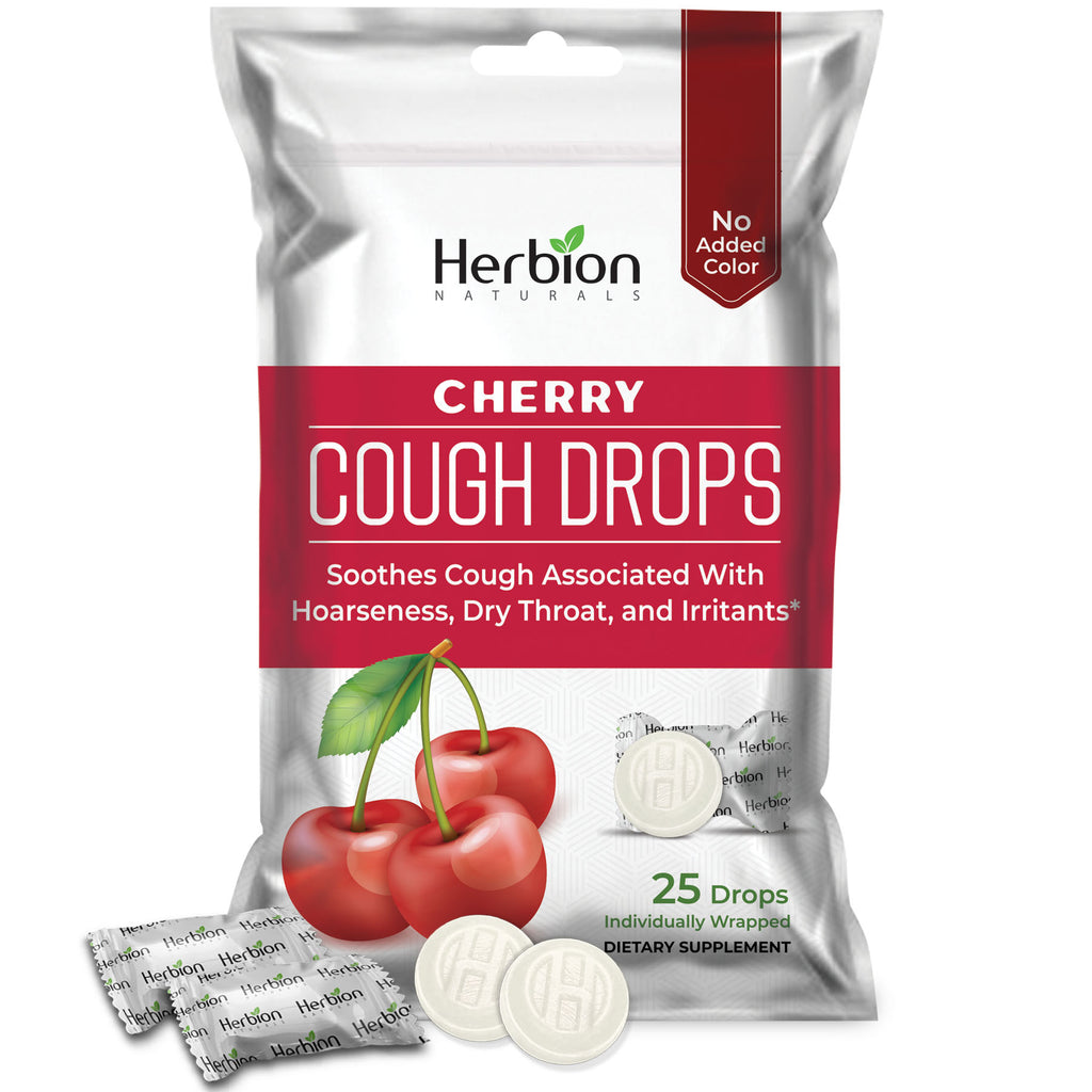 Herbion Naturals | Cough Drops with Natural Cherry Flavor - 25 Drops