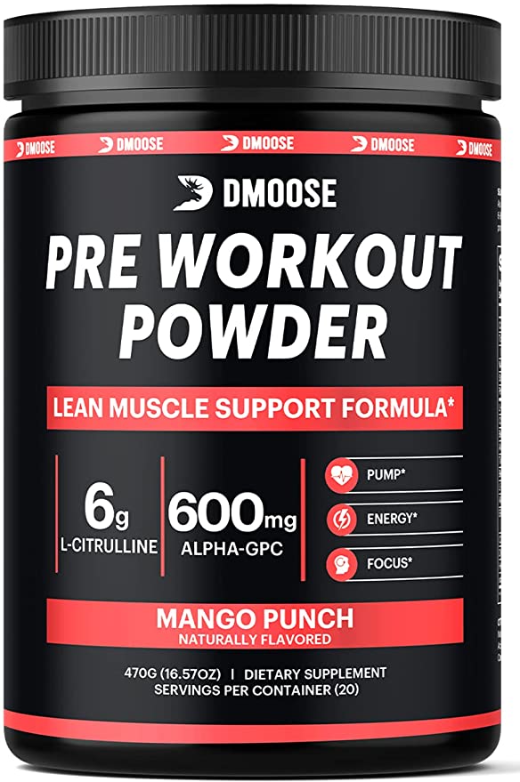 DMoose | Pre Workout Powder | Mango Punch - 20 Scoops