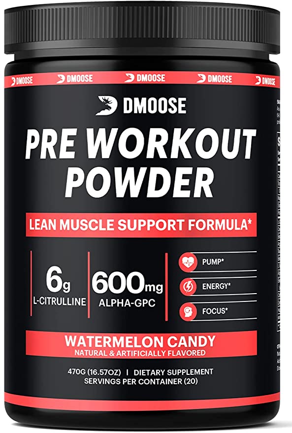 DMoose | Pre Workout Powder | Watermelon Candy - 20 Scoops