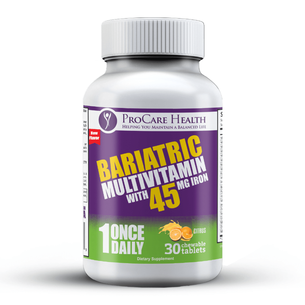 ProCare Health | Bariatric Multivitamin | Chewable | 45mg l Citrus l 30 Count
