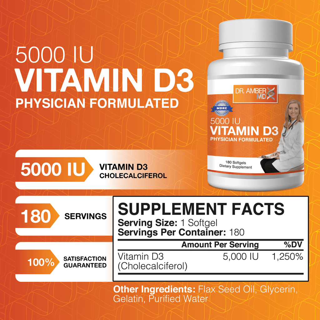 Dr. Amber MD | Vitamin D3 - 180 Count