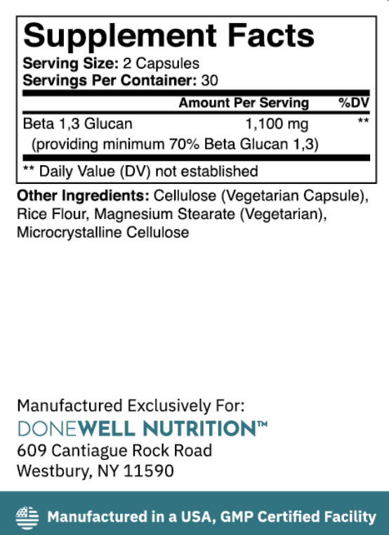 DoneWell | Beta Glucan - 60 Count