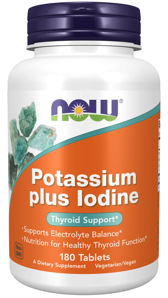 Now Foods | Potassium Plus Iodine | Thyroid Support - 180 Count