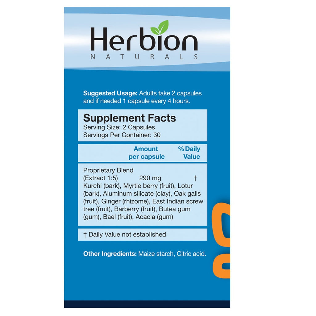 Herbion Naturals | Gastro-intestinal Support Herbal Blend for Upset Stomach Relief - 60 Vegicaps
