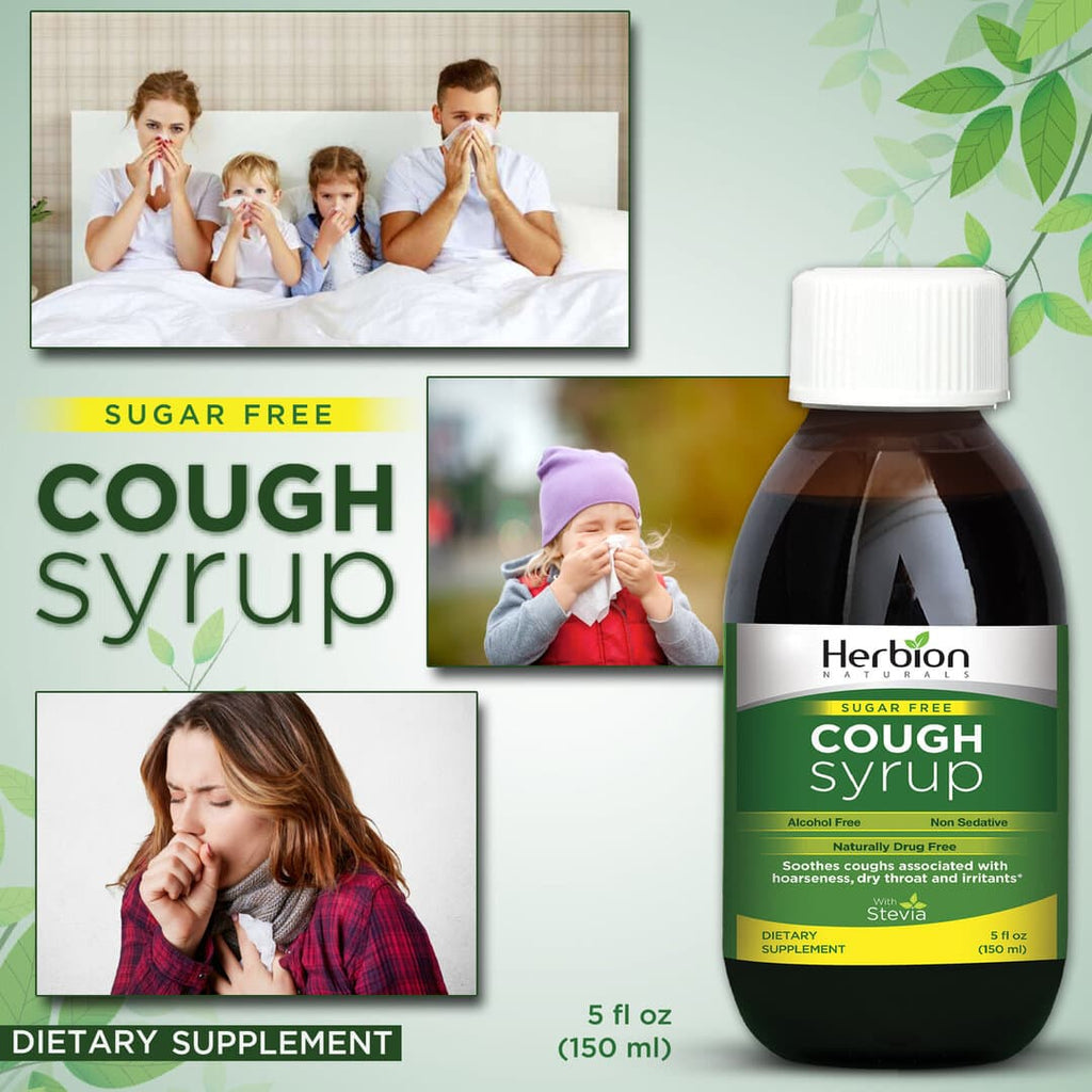 Herbion Naturals | Sugar Free Cough Syrup with Stevia - 5 FL Oz