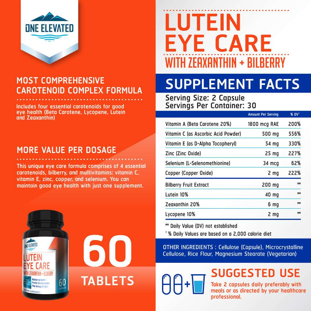 One Elevated | Lutein Eye Care - 60 Count