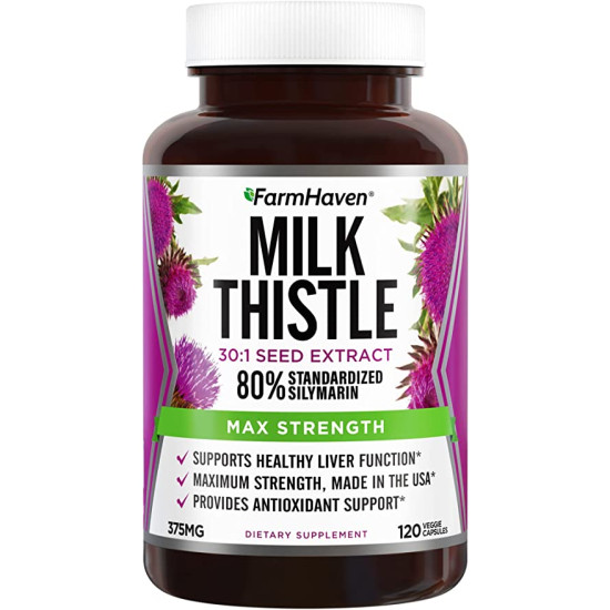 Picture of Farm Haven | Milk Thistle 30:1 Seed Extract Max Strength - 120 Count