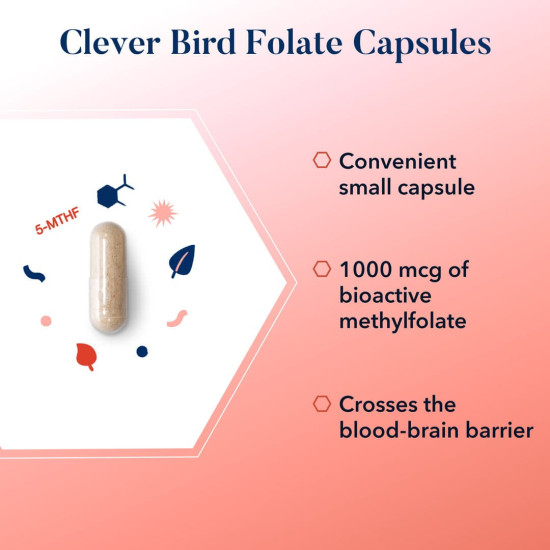 Picture of Clever Bird Folate, 60 Count