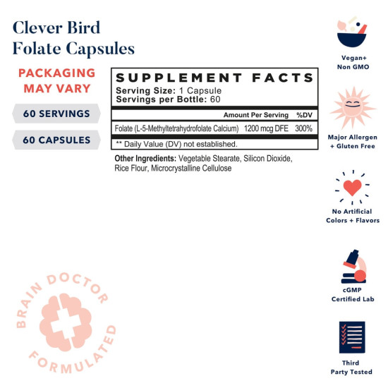 Picture of Clever Bird Folate, 60 Count