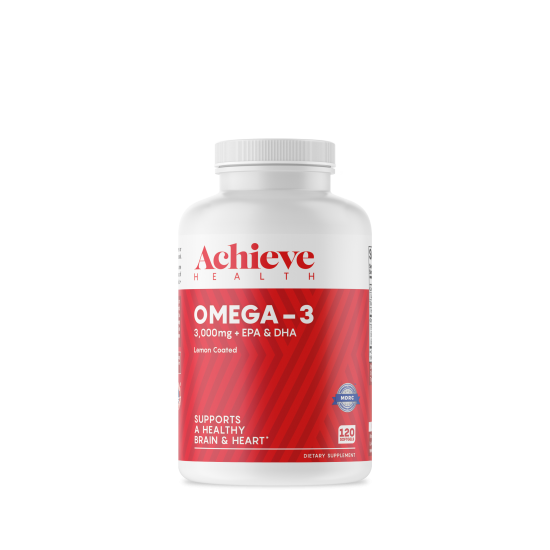 Picture of Achieve Health | Omega-3 + EPA & DHA Lemon Coated - 120 Count