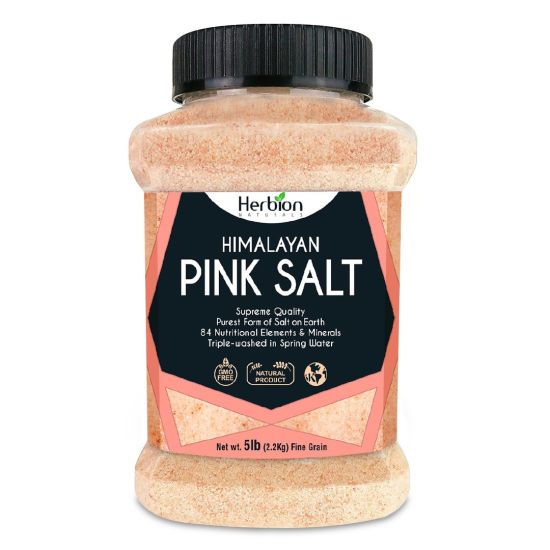 Picture of Herbion Naturals | Himalayan Pink Salt – 5 lb. (2.2 Kg) Jar - Fine Grain