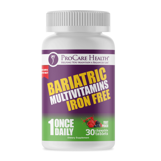 Picture of ProCare Health | Bariatric Multivitamin | Chewable | Iron Free l Fruit Punch - 30 Count