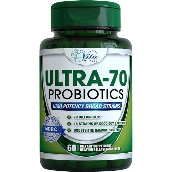 Picture of Vita Miracle | Ultra-70 Probiotics - 60 Count